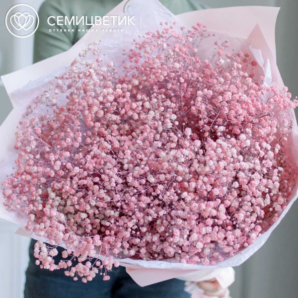 Букет из 15 розовых гипсофил