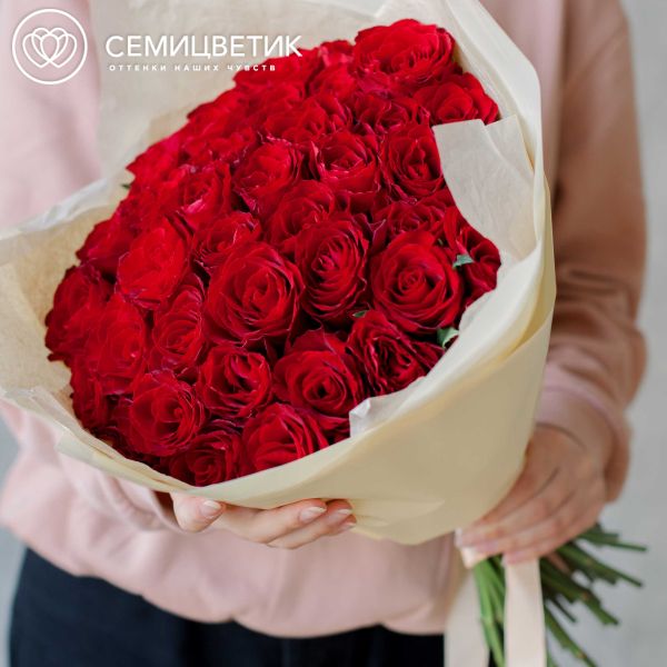 Букет из 41 красной розы 40 см (Кения)